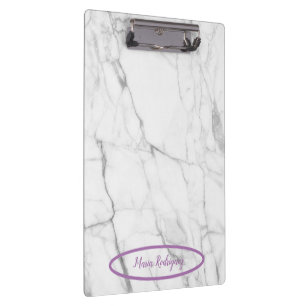 White Marble Clipboard for Stylish Organisation