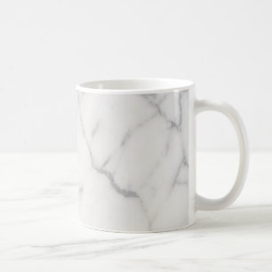 White marble coffee mug