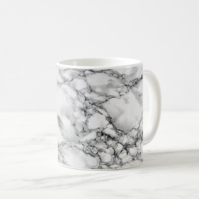 White Marble Coffee Mug (Front Right)