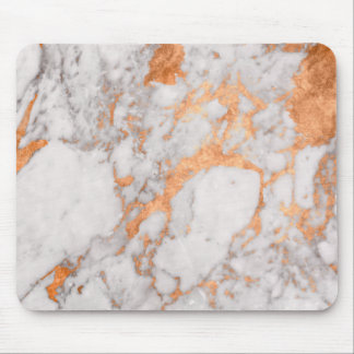 White Marble & Copper Mouse Mat