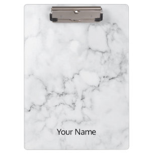 White Marble Customize Clipboard