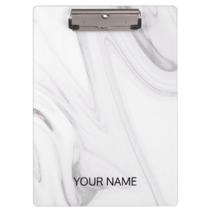 White Marble Customize Clipboard
