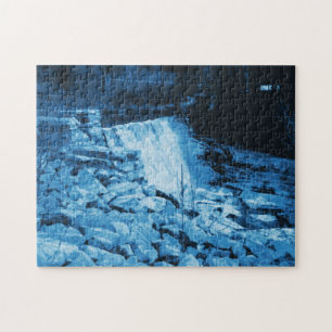 White Marble Dam In Blue Fantasy Art Jigsaw Puzzle