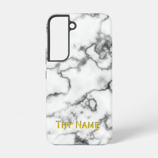 White Marble design -  Samsung Galaxy S22 Case (Back)