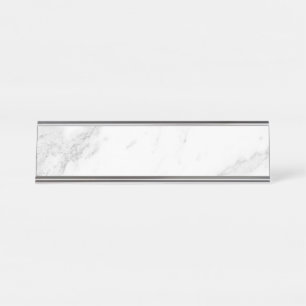 White Marble Desk Name Plate