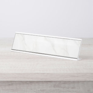 White Marble Desk Name Plate