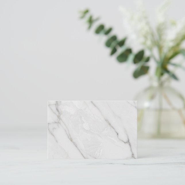 White Marble Discount Card (Standing Front)