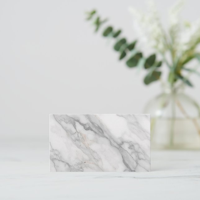 White Marble Discount Card (Standing Front)