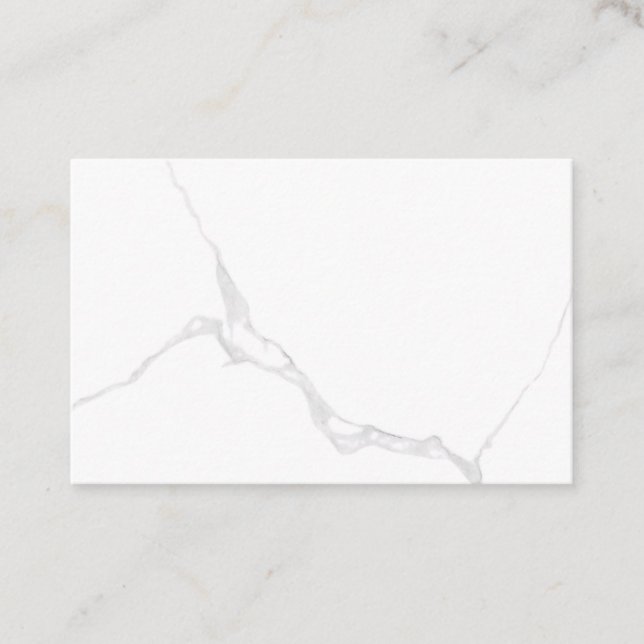 White Marble  Discount Card (Front)