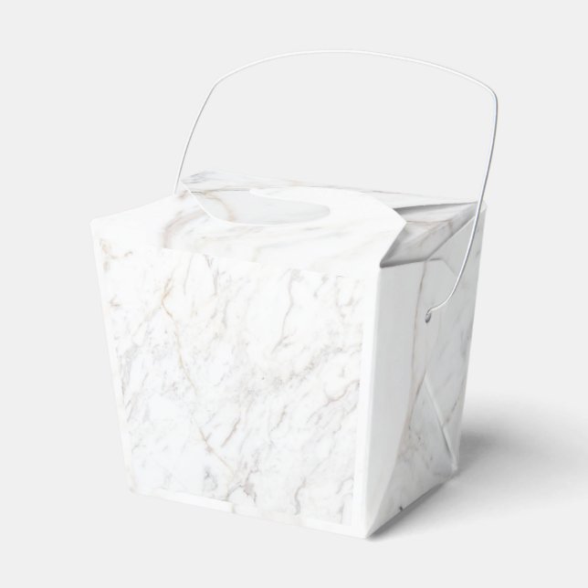 White Marble  Favour Box (Front Side)