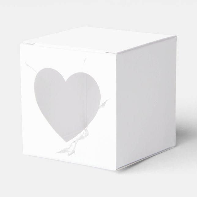 White Marble  Favour Box (Front Side)