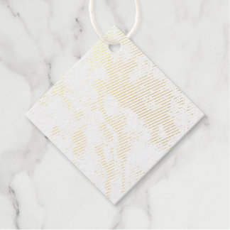 White Marble Favour Tags