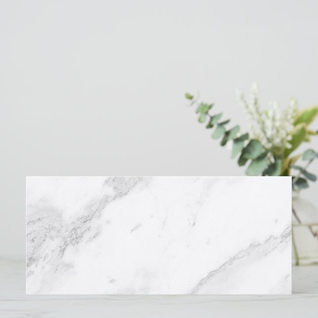 White Marble Flat Card (Standing Front)