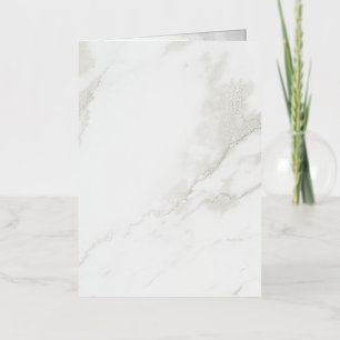 White Marble Foil Holiday Card
