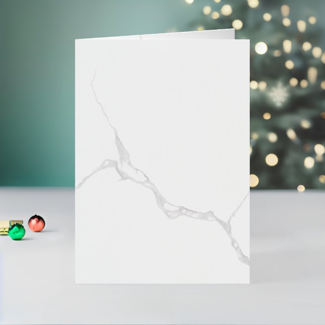 White Marble  Foil Holiday Card (Holiday In Situ 2)
