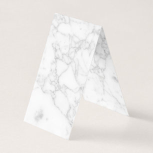 White Marble Folded Card