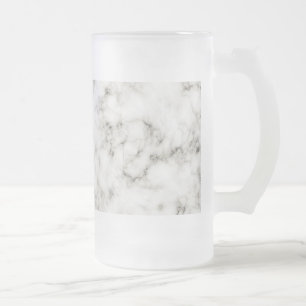 white-marble frosted glass beer mug