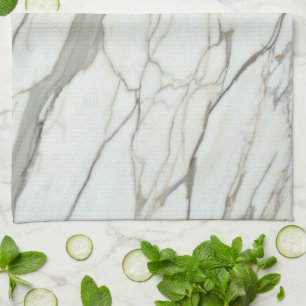 White marble granite luxury natural texture tea towel