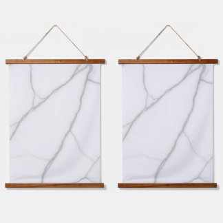 White Marble Hanging Tapestry