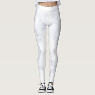 White Marble hipster Leggings