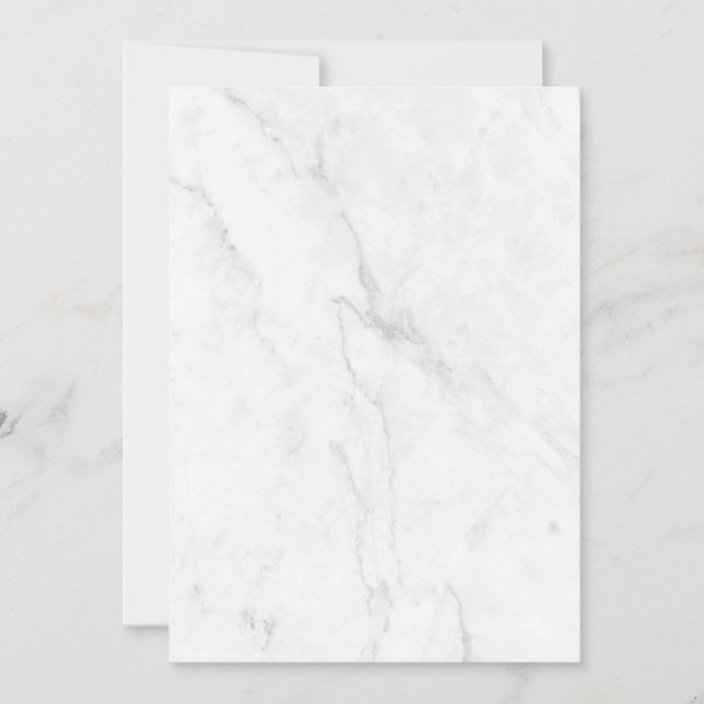  White Marble Holiday Card (Front)
