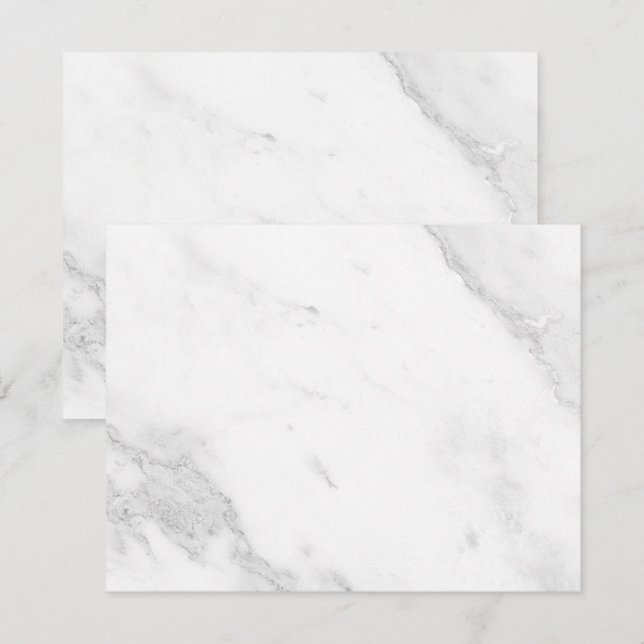 White Marble Holiday Card (Front/Back)
