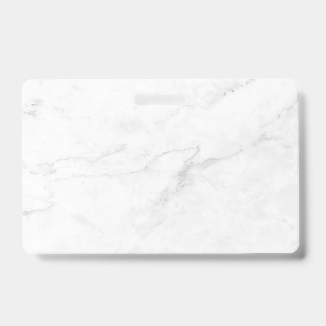  White Marble ID Badge (Front)