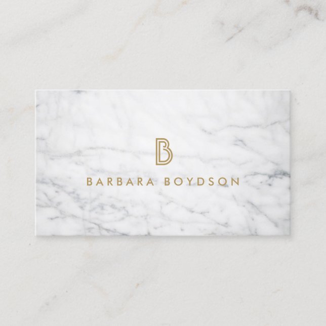 WHITE MARBLE INTERIOR DESIGNER Business Card (Front)