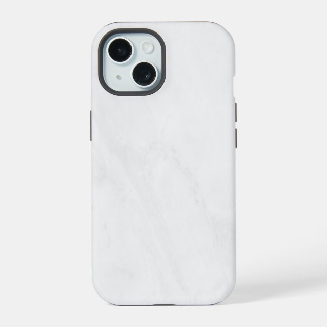 White Marble iPhone 15 Case (Back)