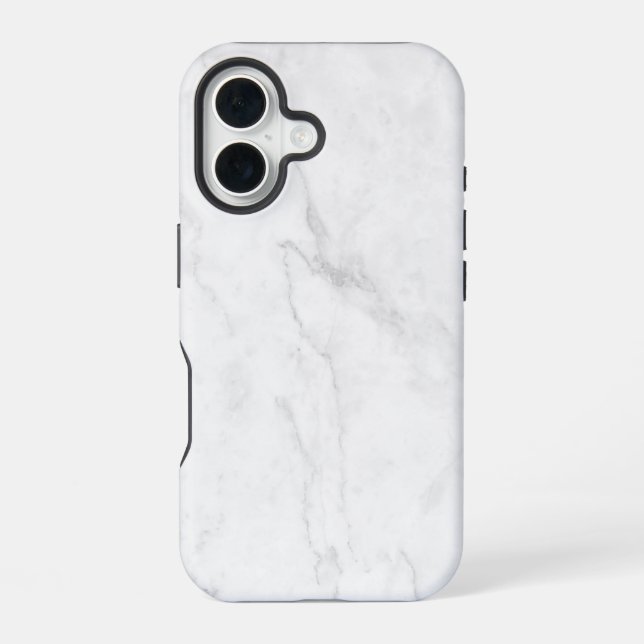  White Marble iPhone 16 Case (Back)
