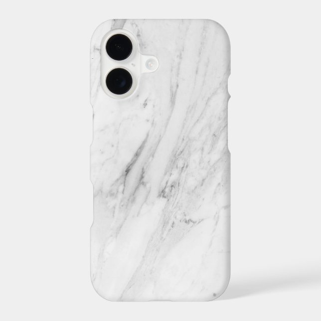 White Marble  iPhone Case (Back)