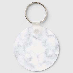 White Marble Key Ring