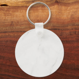 White marble key ring