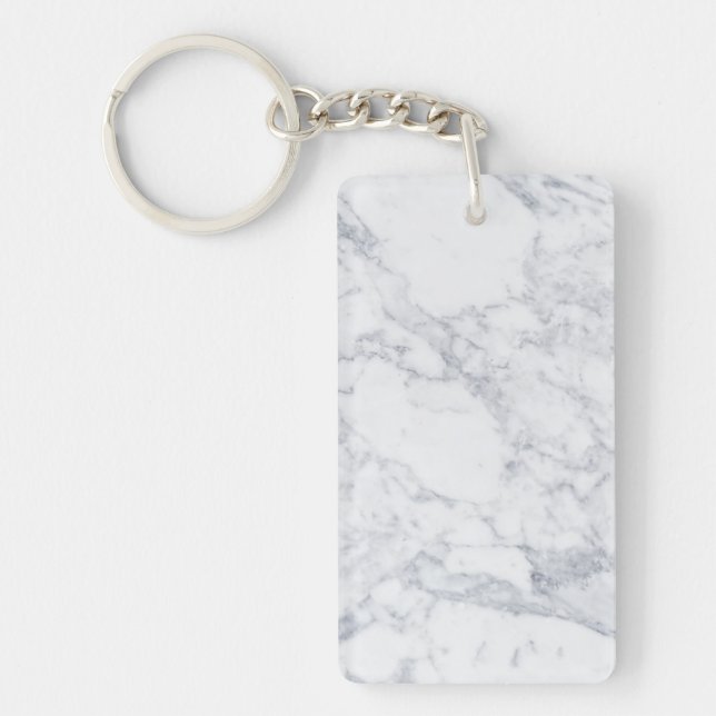 White Marble Key Ring (Front)