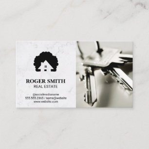 White Marble   Keys Business Card