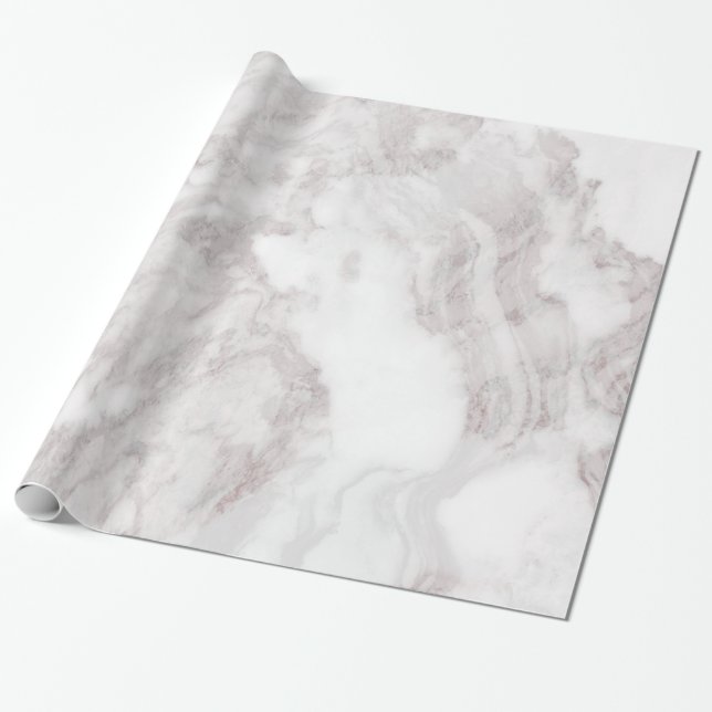 White Marble Landscape II Wrapping Paper (Unrolled)