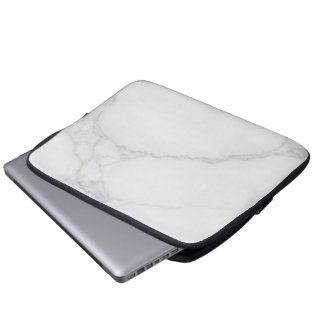 White Marble Laptop Sleeve