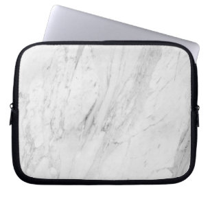 White Marble  Laptop Sleeve