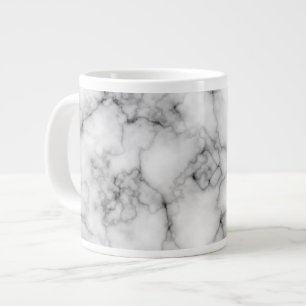 White Marble Large Coffee Mug