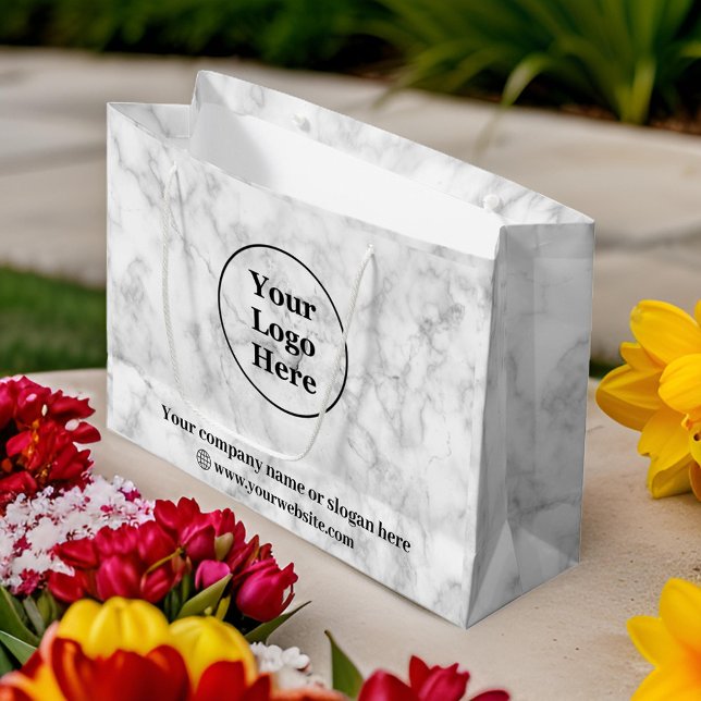 White marble large gift bag (Creator Uploaded)