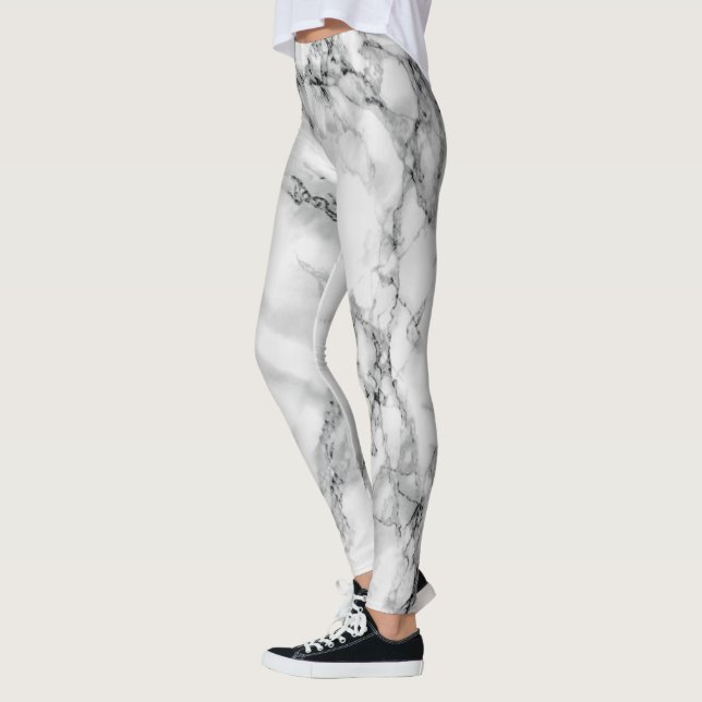White Marble Leggings (Left)