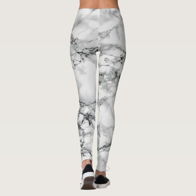 White Marble Leggings (Back)