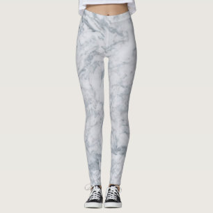 White Marble Leggings