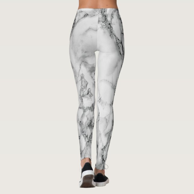 White Marble Leggings (Back)