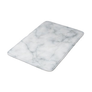white marble look bath mat