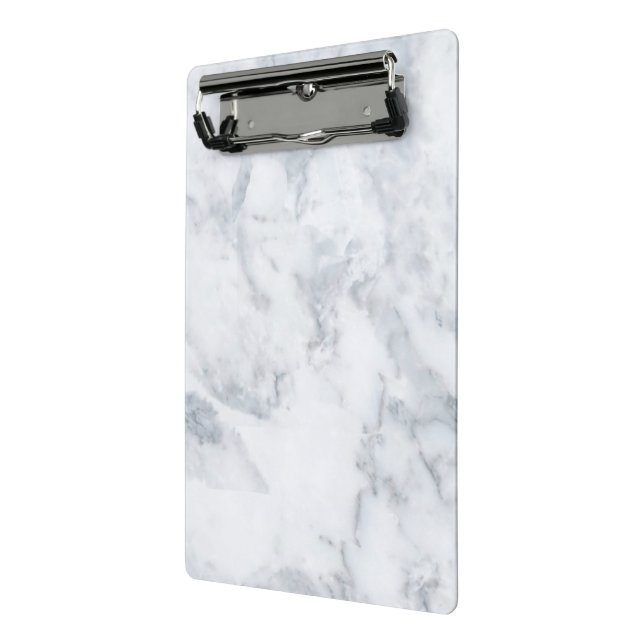 White Marble Look Mini Clipboard (Angled2)