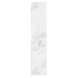 White Marble Look Short Table Runner