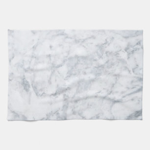 White Marble Look Tea Towel