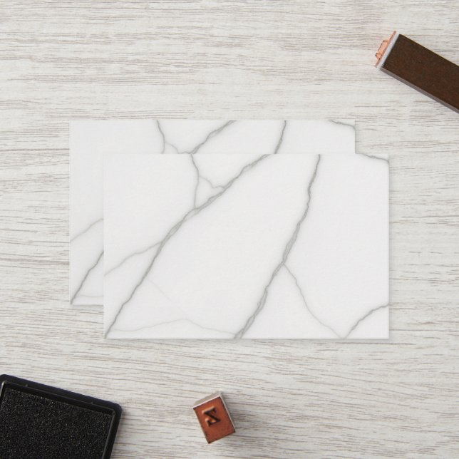 White Marble Loyalty Card (Front/Back In Situ)