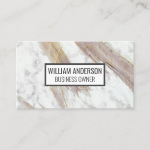 White Marble   Luxury Stone Business Card
